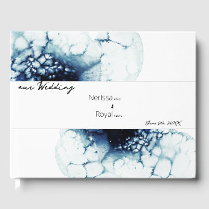 Livre D'or Mariage de destination nautique bleu