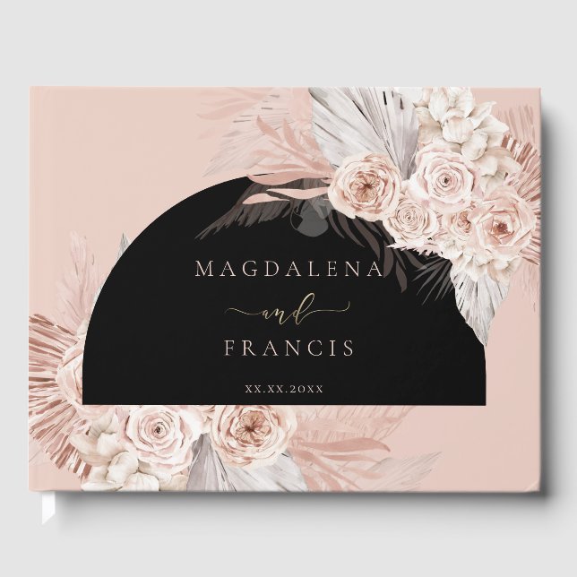 Livre D'or mariage de fleurs boho (Recto)