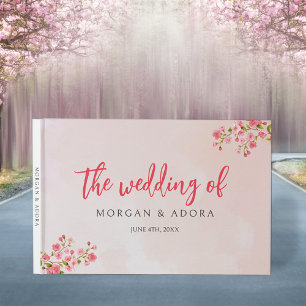 Livre D'or Mariage de fleurs rose printemps cerise fleurs