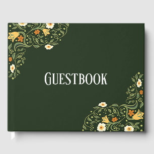 Livre D'or Mariage de fleurs vertes