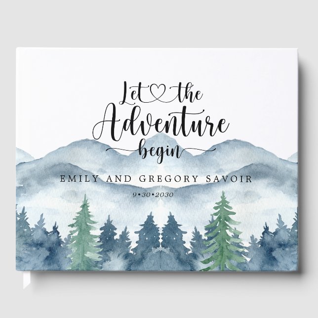 Livre D'or Mariage de forêt rustique (Recto)