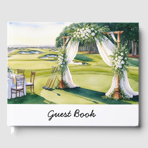 Livre D'or Mariage de golf sur le thème de Golfer sur le putt