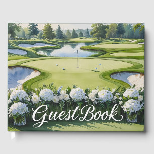 Livre D'or Mariage de golf sur le thème de Golfer sur le putt