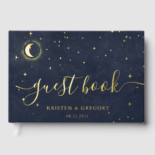 Livre D'or Mariage de lune Crescent or céleste