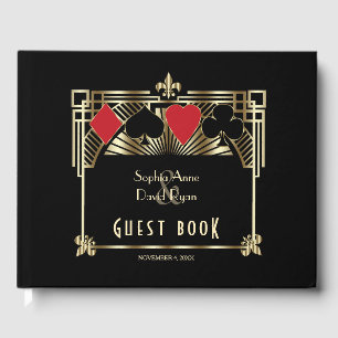 Livre D'or Mariage de luxe Gold Black Gatsby Roaring 20s