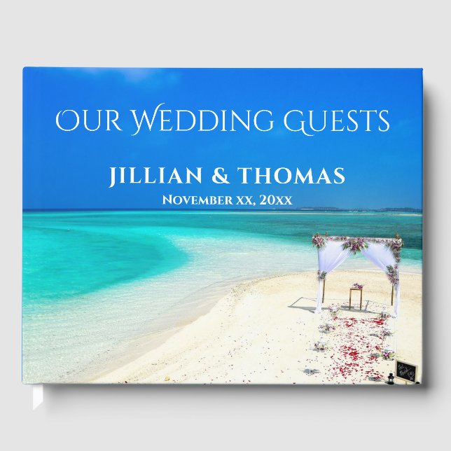 Livre D'or Mariage de plage de destination  (Recto)