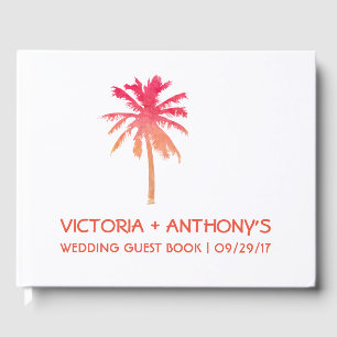 Livre D'or Mariage de plage Tropical Sunset Palm Tree Beach