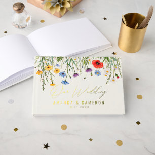 Livre D'or Mariage de prairie sauvage de printemps