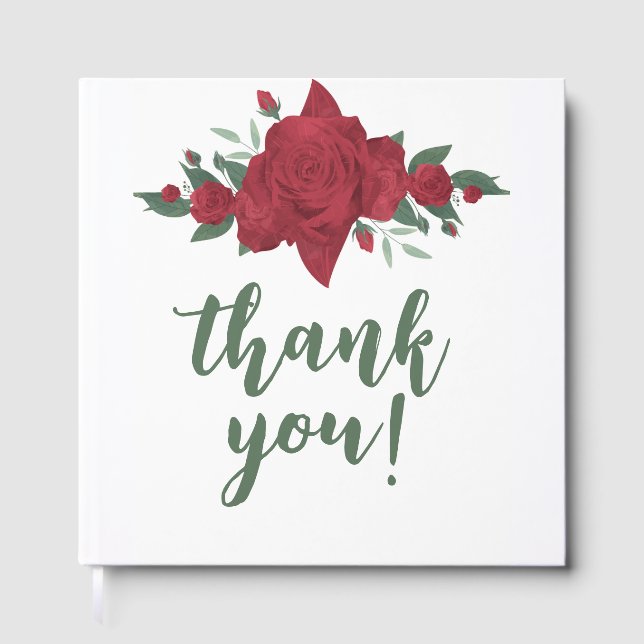 Livre D'or Mariage de Red Roses Boho (Recto)