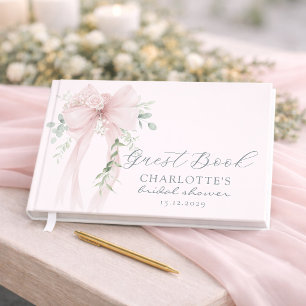 Livre D'or Mariage de rêve avec noeud rose