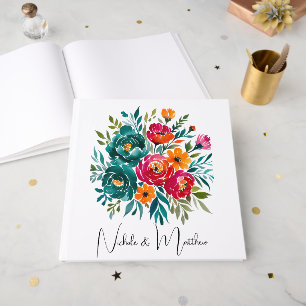 Livre D'or Mariage de romance aquarelle