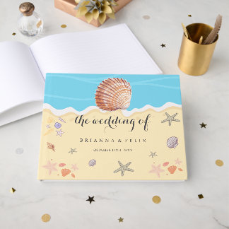 Livre D'or Mariage d'été Minimal Blue Ocean