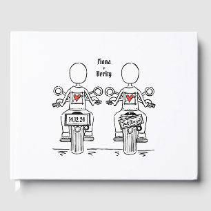 Livre D'or Mariage du soir de moto de deux mariées sur mesure