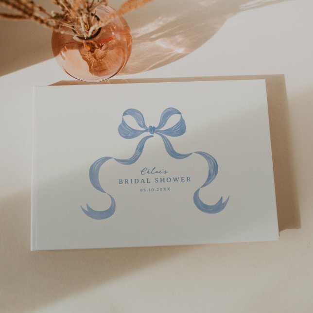 Livre D'or Mariage Dusty Blue à l'aquarelle (Créateur téléchargé)