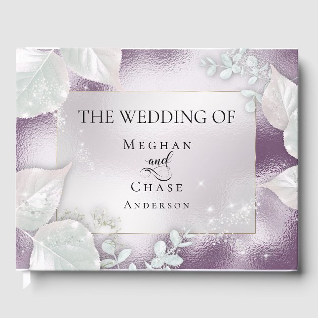 Livre d'or mariage | Eggplant Shimmer (Recto)
