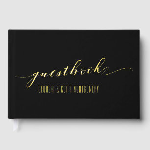Livre D'or Mariage élégant Black & Gold