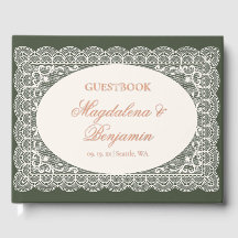 Mariage élégant en dentelle ivoire vert olive vint