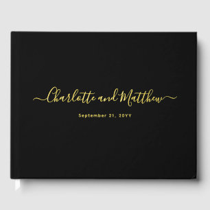 Livre D'or Mariage Élégant Minimaliste Chic Personnalisé