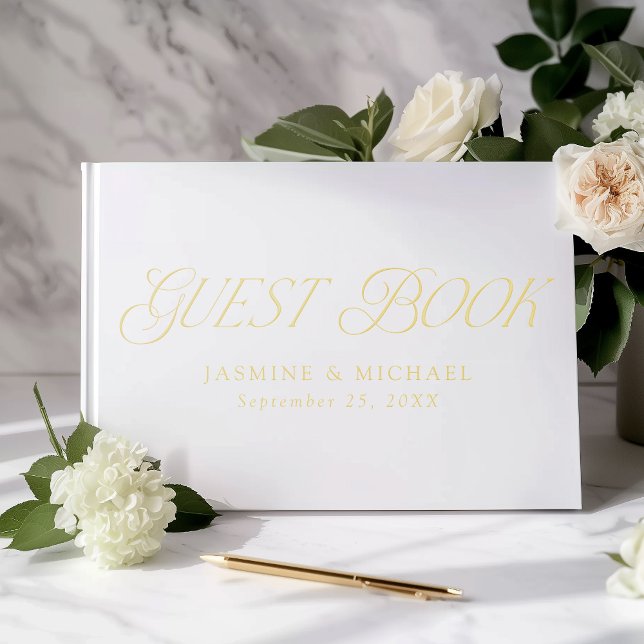 Livre D'or Mariage Élégant Typographie Moderne (Créateur téléchargé)
