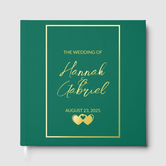Livre D'or Mariage Emerald Green (Recto)