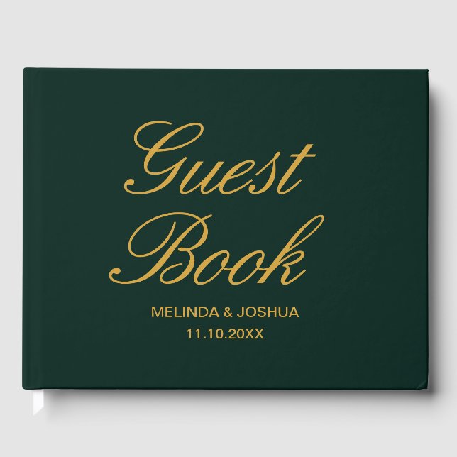 Livre D'or Mariage Emerald Green Gold (Recto)