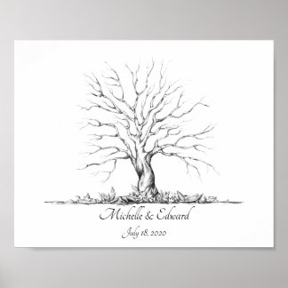 Livre d'or Mariage Empreinte de l'Arbre des Doigts