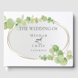 Livre D'or Mariage Eucalyptus du printemps moderne