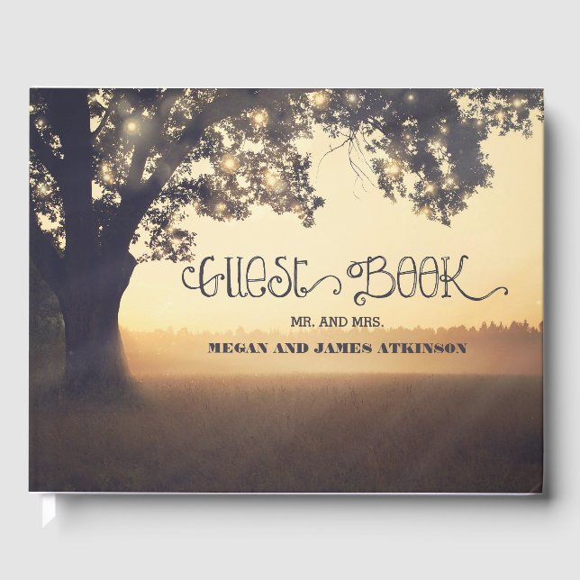 Livre D'or Mariage extérieur rustique (Recto)