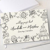 Mariage Fantaisiste de Style Rétro Dessiné à la Ma