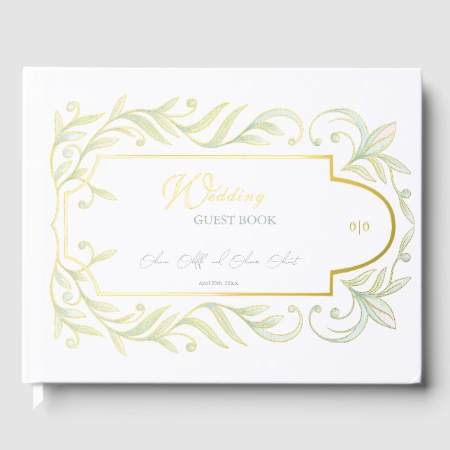 Livre D'or Mariage feuille (Recto)