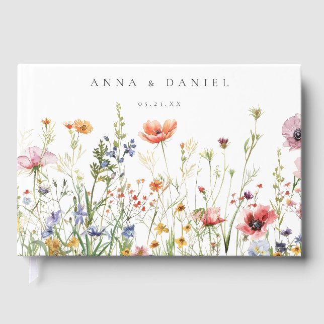 Livre D'or Mariage fleur sauvage (Recto)