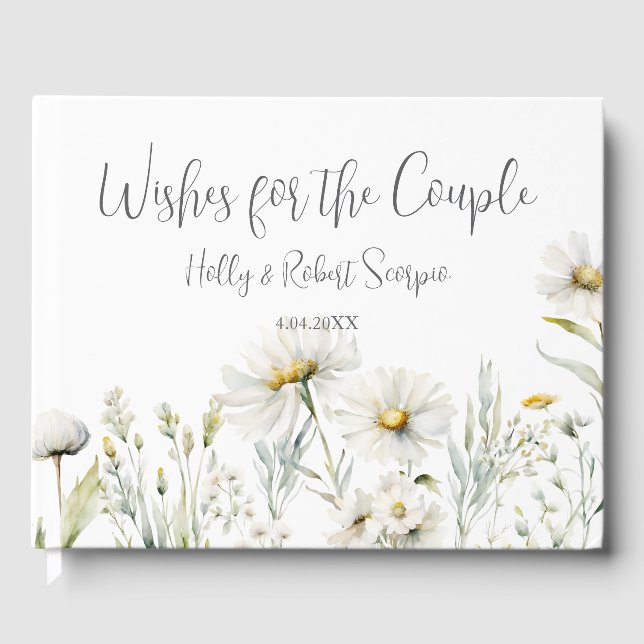 Livre D'or Mariage Fleur sauvage Daisy (Recto)