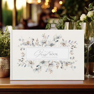 Livre D'or Mariage Fleur sauvage ivoire blanc ID1102