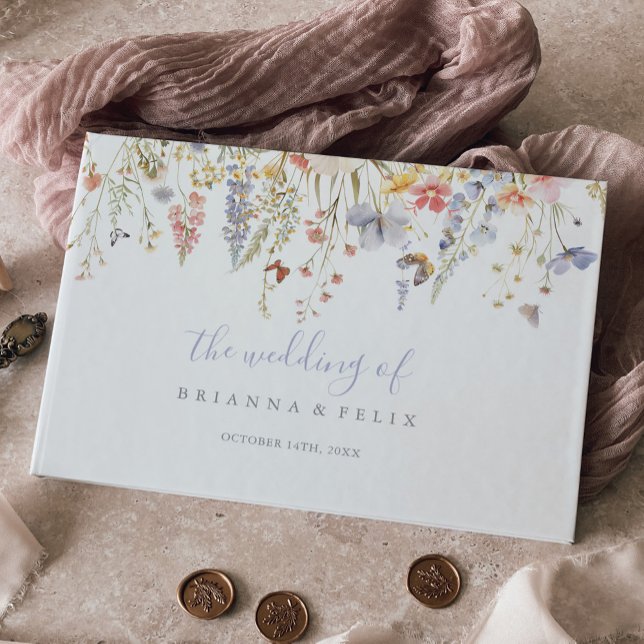 Livre D'or Mariage Fleur sauvage multicouleur d'été (Créateur téléchargé)