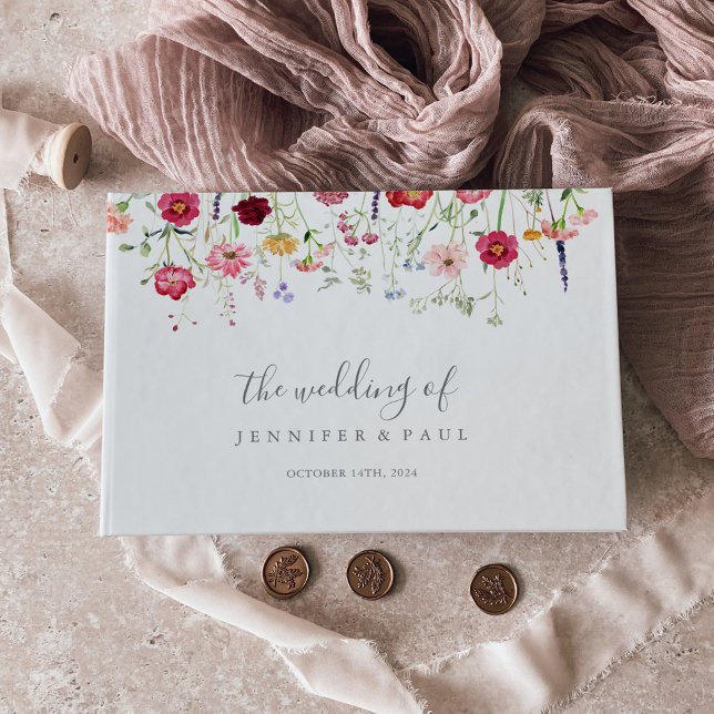 Livre D'or Mariage Fleur sauvage multicouleur simple (Créateur téléchargé)