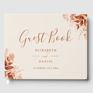 Livre D'or Mariage Floral Rustique Automne