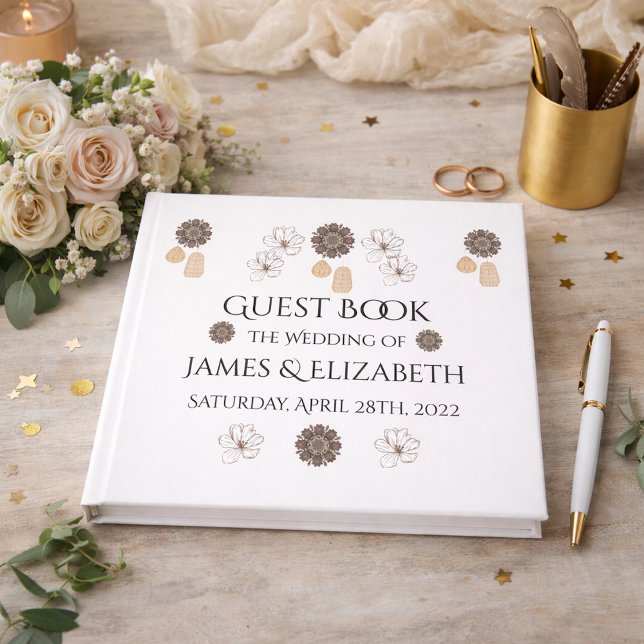 Livre D'or Mariage Floral Rustique Boho (Créateur téléchargé)