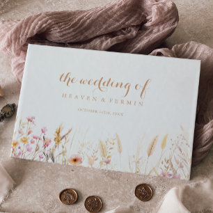 Livre D'or Mariage floral sauvage du pré-automne