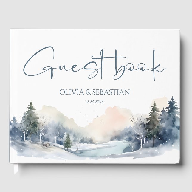 Livre D'or Mariage forestier rustique (Recto)