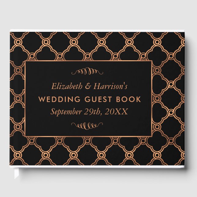 Livre D'or Mariage Géométrique vintage Gatsby (Recto)