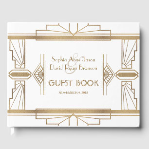 Livre D'or Mariage Glam White Roaring 20's Gatsby 1920