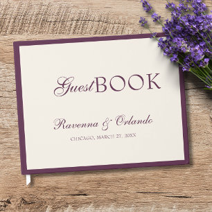 Livre D'or Mariage Glamour Intemporel Deep Plum Vieille Fortu