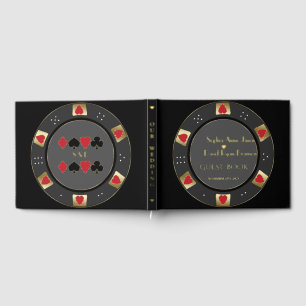 Livre D'or Mariage Gold Poker Chip Casino de luxe