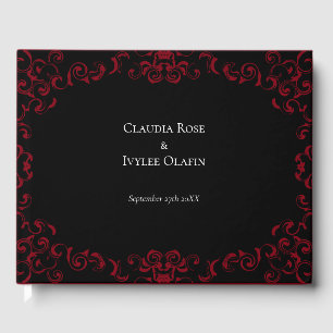 Livre D'or Mariage gothique rouge et noir