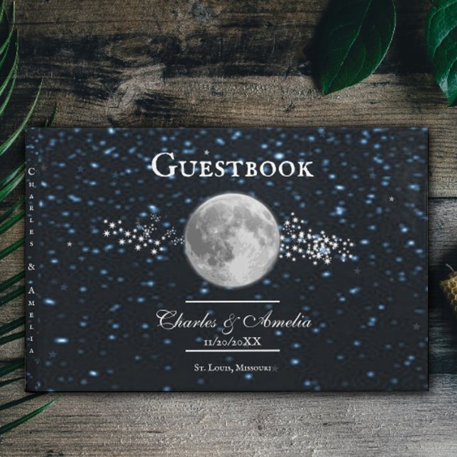 Livre d'or Mariage lunaire (Lunar Wedding Guestbook)