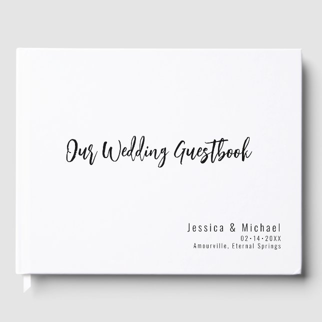 Livre d'or mariage Minimalist Elegant (Recto)