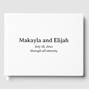 Livre D'or Mariage minimaliste noir et blanc