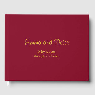 Livre D'or Mariage minimaliste «Pour toute l'éternité» en bor