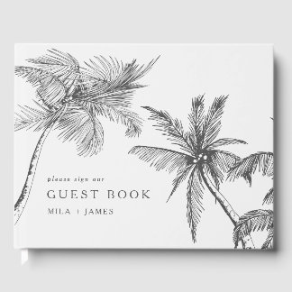 Livre D'or Mariage minimaliste tropical minimaliste