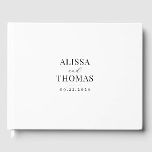 Livre D'or Mariage moderne minimaliste noir et blanc